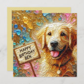BEN ～誕生日カード～ゴールデンレトリバー～ (正面/裏面)