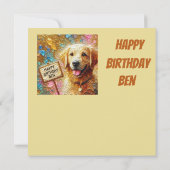 BEN ～誕生日カード～ゴールデンレトリバー～ (裏面)