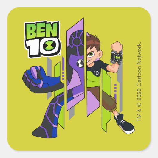 Ben 10アップグレードDNA変換 スクエアシール (正面)