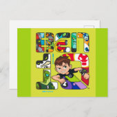 Ben 10エイリアンロゴ インビテーションポストカード (正面/裏面)