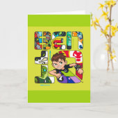 Ben 10エイリアンロゴ カード (黄色い花)