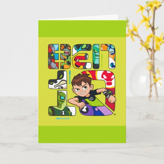 Ben 10エイリアンロゴ カード (黄色い花)