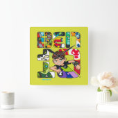 Ben 10エイリアンロゴ スクエア壁時計 (ホーム)