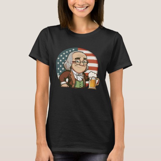 Ben Beer 4th of July Benjamin Franklin Men Women U Tシャツ (正面)