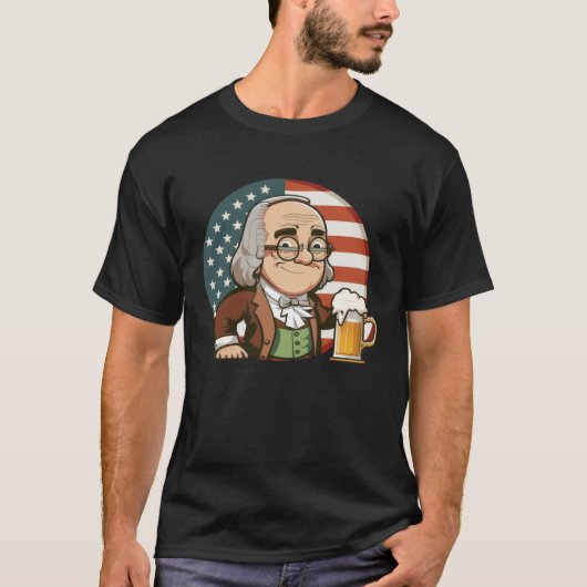 Ben Beer 4th of July Benjamin Franklin Men Women U Tシャツ (正面)