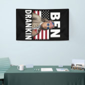 Ben Drankin Beer 7月4日ヴィンテージ国旗おもしろい 横断幕 (トレードショー)