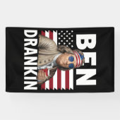 Ben Drankin Beer 7月4日ヴィンテージ国旗おもしろい 横断幕 (横)
