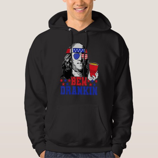 Ben Drankin Beer 7月4日Independence Day Usa パーカ (正面)