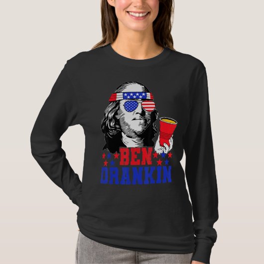 Ben Drankin Beer 7月4日Independence Day Usa Tシャツ (正面)