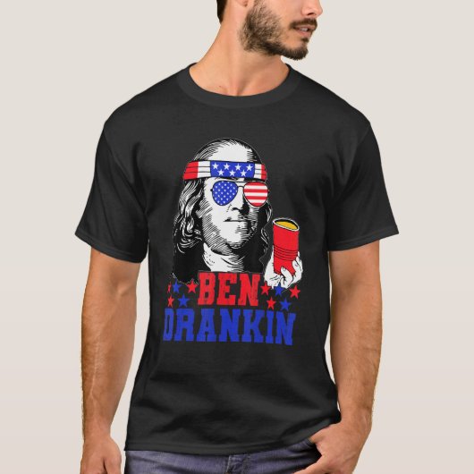 Ben Drankin Beer 7月4日Independence Day Usa Tシャツ (正面)