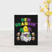 Ben Drankin Franklin米国マーディ・グラおもしろいス大統領 カード (黄色い花)