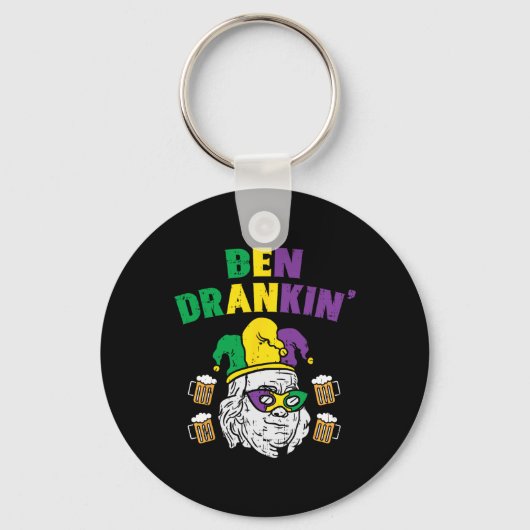 Ben Drankin Franklin米国マーディ・グラおもしろいス大統領 キーホルダー (正面)