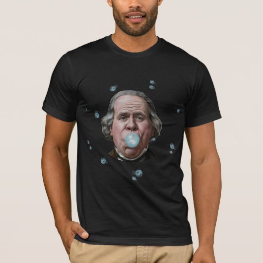 Ben FranklinとバブルガムのTシャツ Tシャツ (正面)