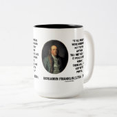 Ben Franklinプリンタからプリント印刷引用文へ ツートーンマグカップ (正面右)