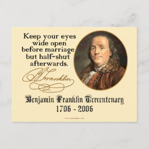 Ben Franklin – 結婚 ポストカード
