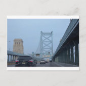 Ben Franklin Bridge写真 ポストカード (正面)
