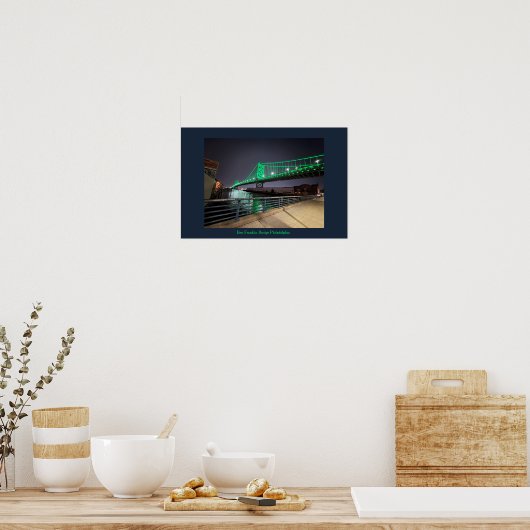 Ben Franklin Bridge Philadelphia Poster ポスター (キッチン)