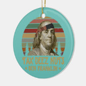 Ben Franklin Tax Deez Nuts 4th of July Men Women セラミックオーナメント (左)