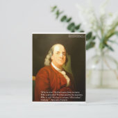 Ben Franklin (What Is Wise)引用文ギフト&カード ポストカード (スタンド正面)