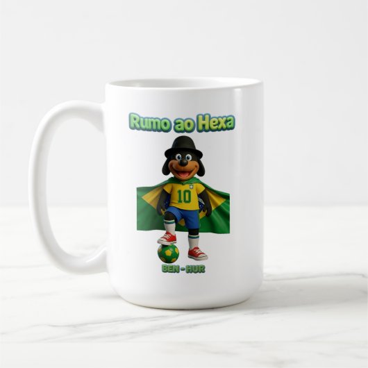 Ben-Hur Craque 10 com Capa da Bandeira コーヒーマグカップ (左)