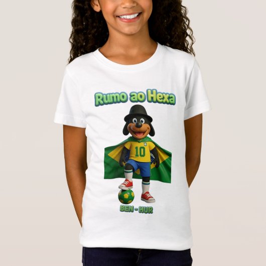 Ben-Hur Craque 10 com Capa da Bandeira Tシャツ (正面)
