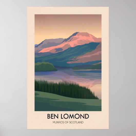 Ben Lomond Munros of Scotland Travel Poster ポスター (正面)