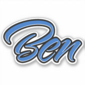 Ben Name blue Aufkleber Sticker Stickerset シール (正面)