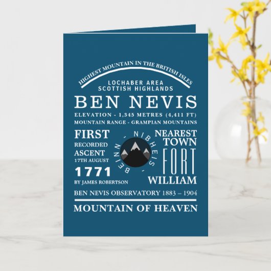 Ben Nevis、山岳探検情報 カード (黄色い花)