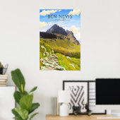 Ben Nevis Scotland Travel Poster Day ポスター (ホームオフィス)