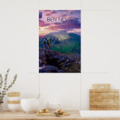 Ben Nevis Scotland Travel Poster Night ポスター (キッチン)