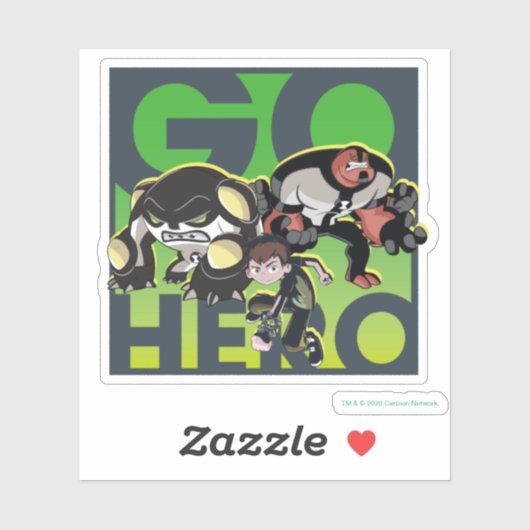 Ben Tennyson, Cannonbolt, and Four Arms - Go Hero シール (シート)