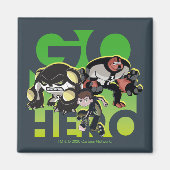 Ben Tennyson, Cannonbolt, and Four Arms - Go Hero マグネット (正面)