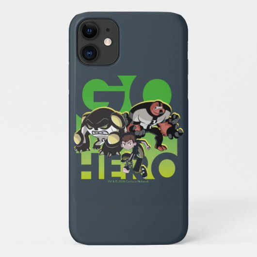 Ben Tennyson, Cannonbolt, and Four Arms - Go Hero Case-Mate iPhoneケース (裏面)