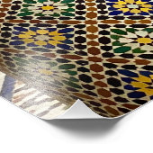 Ben Youssefの素晴らしいZelligeタイル – Marrakech フォトプリント (角)