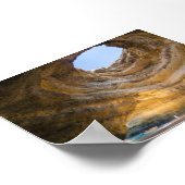 Benagil cave in Algarve ポスター (角)