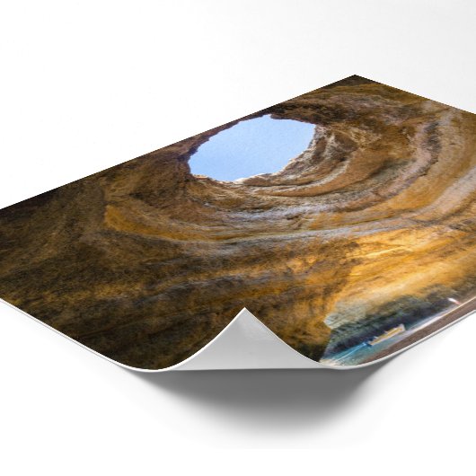 Benagil cave in Algarve ポスター (角)