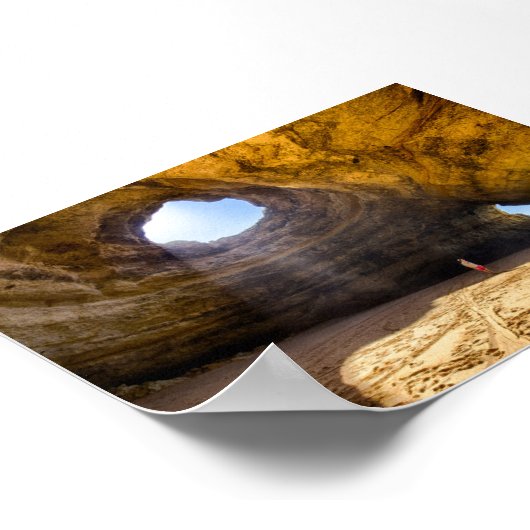 Benagil cave in Algarve ポスター (角)