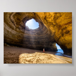 Benagil cave in Algarve ポスター