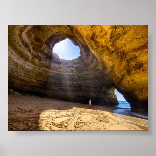 Benagil cave in Algarve ポスター (正面)