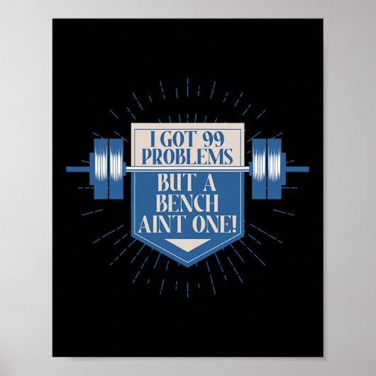 Bench Bodybuilding For Men Powerlifting Motivation ポスター (正面)