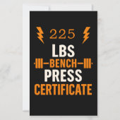 Bench Press Achievement Certificate for Gym (正面)
