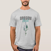 Bend Oregon Geometric Planets & Trees Tシャツ (正面)