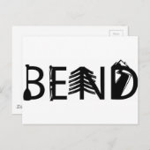Bend Oregon Outdoor Activity Lettersロゴ ポストカード (正面/裏面)