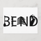 Bend Oregon Outdoor Activity Lettersロゴ ポストカード (正面)