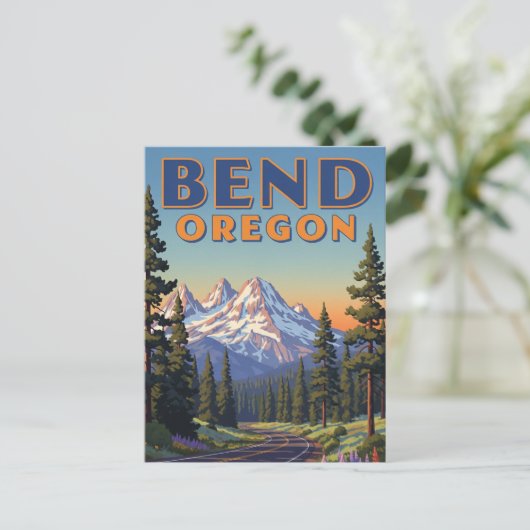 Bend Oregon Travel Postcard ポストカード (スタンド正面)