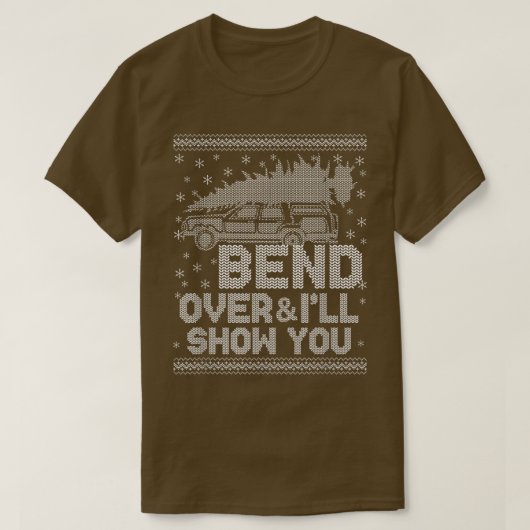 Bend Over And Ill Show You Funny Matching Couple C Tシャツ (デザイン正面)