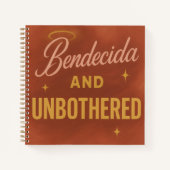 "Bendecida and Unbothered" カスタムジャーナル ノートブック (正面)