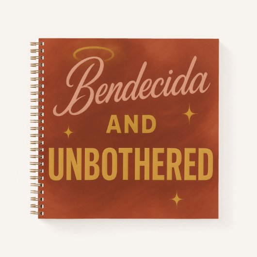 "Bendecida and Unbothered" Custom Journal  ノートブック (正面)