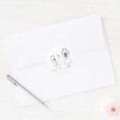 Bended Knee Proposal 結婚's Sticker ラウンドシール (封筒)