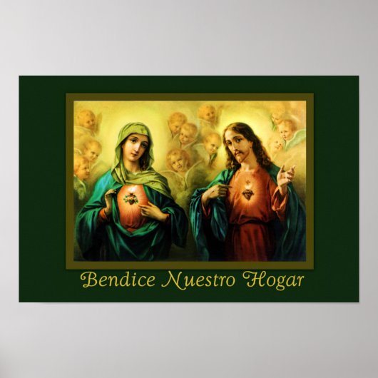 Bendicion del Hogar Jesus & Virgen スペインの Poster ポスター (正面)